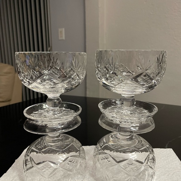 Brierley Crystal sherbert/coupe glasses - Picture 5 of 9